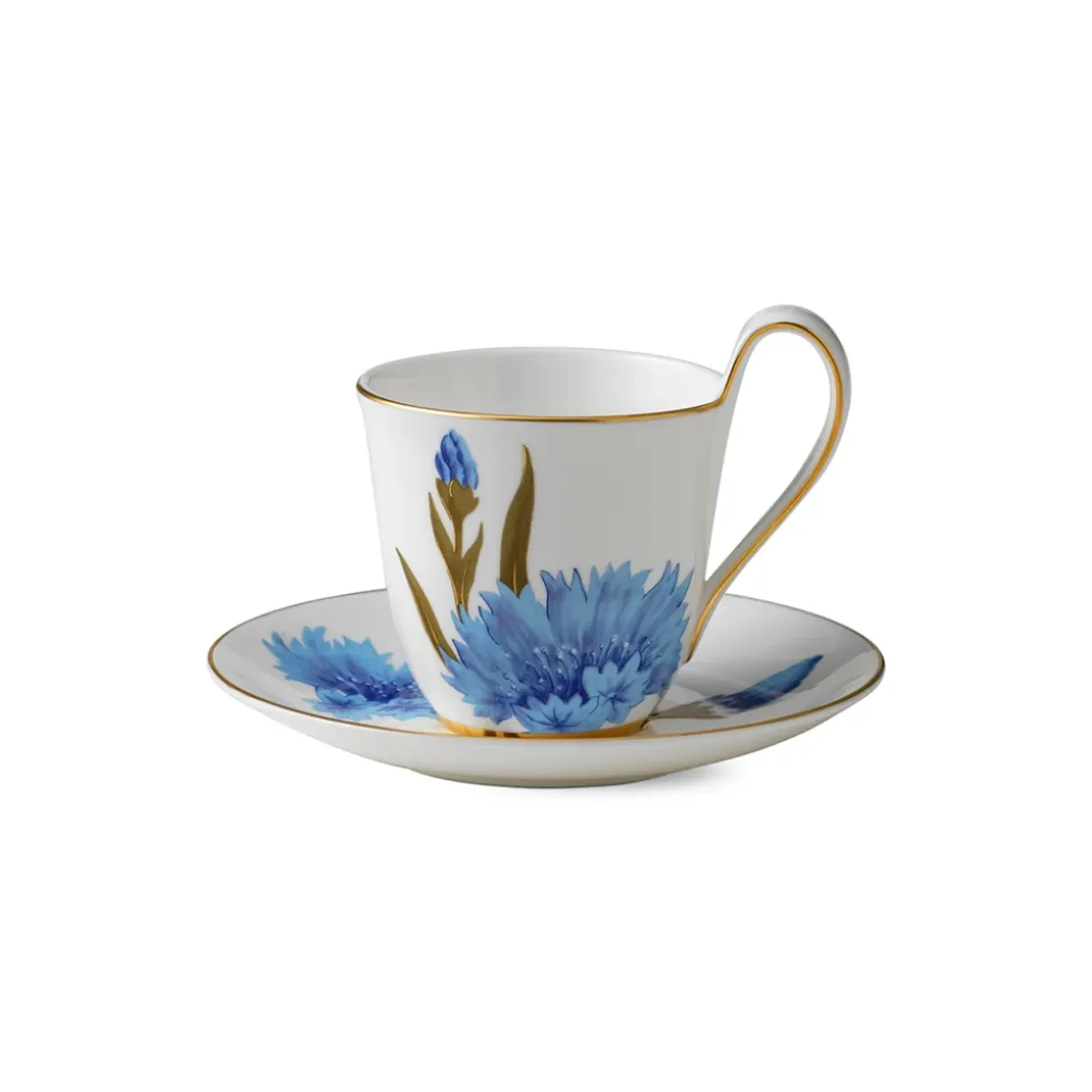 Royal Copenhagen Flora|Kaffekopper*Flora højhankskop og underkop, , 27 cl Kornblomst