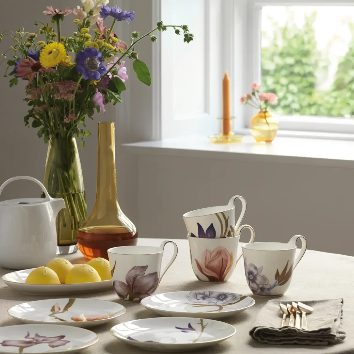 Royal Copenhagen Flora|Kaffekopper*Flora højhankskop, , 33 cl Stedmoderblomst