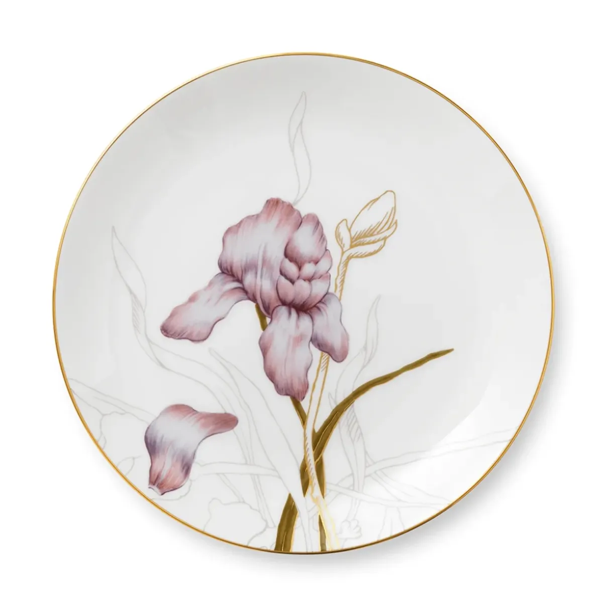 Royal Copenhagen Flora|Frokost Tallerkener*Flora tallerken, Iris, 22 cm