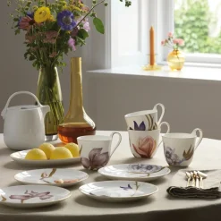 Royal Copenhagen Flora|Desserttallerkener*Flora tallerken, Stedmoderblomst, 19 cm