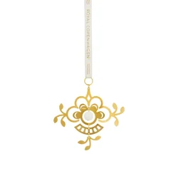 Royal Copenhagen Julepynt*Forgyldt juleornament, , 10 cm Blomst