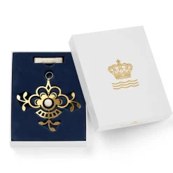 Royal Copenhagen Julepynt*Forgyldt juleornament, , 10 cm Blomst