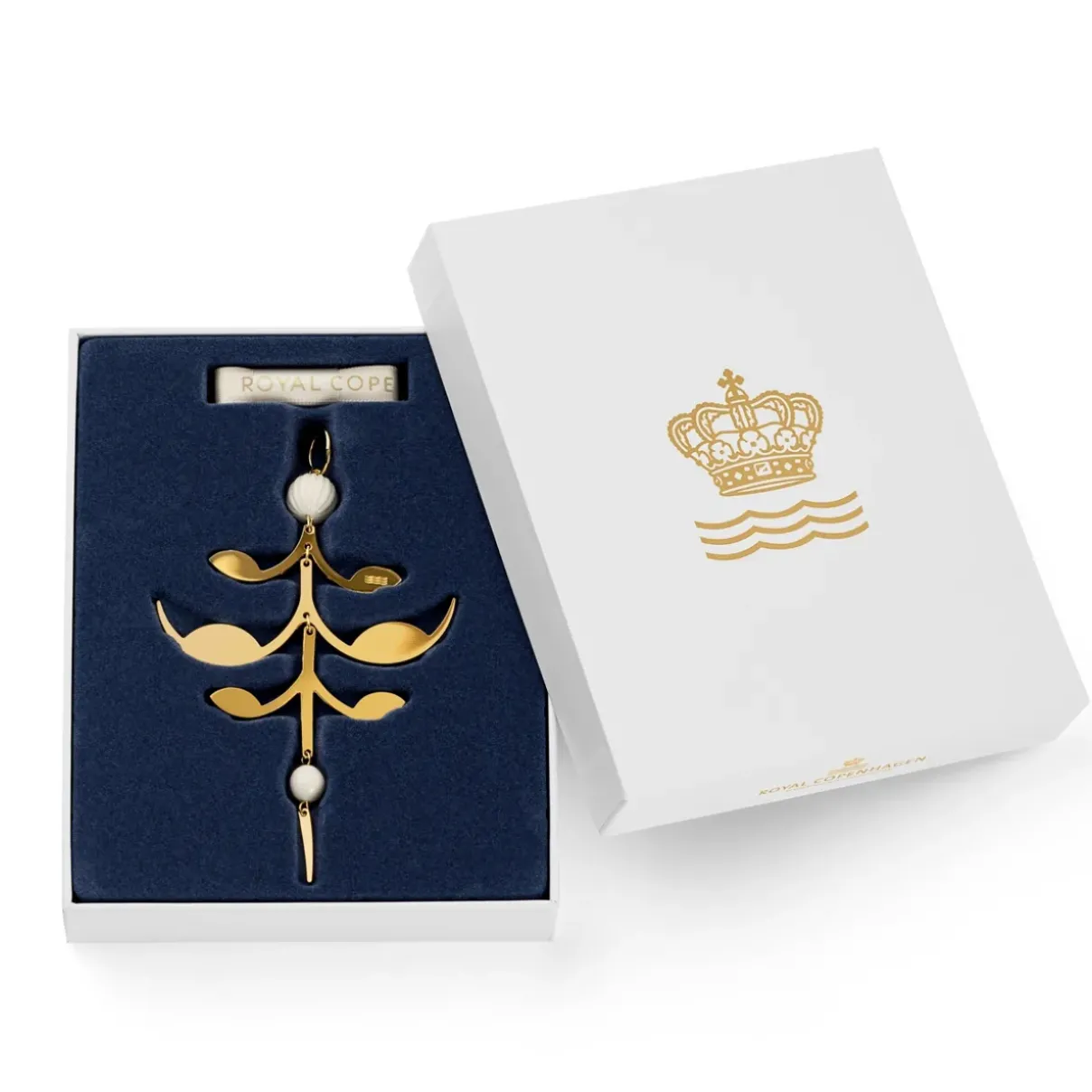 Royal Copenhagen Julepynt*Forgyldt juleornament, , 12 cm Palmette