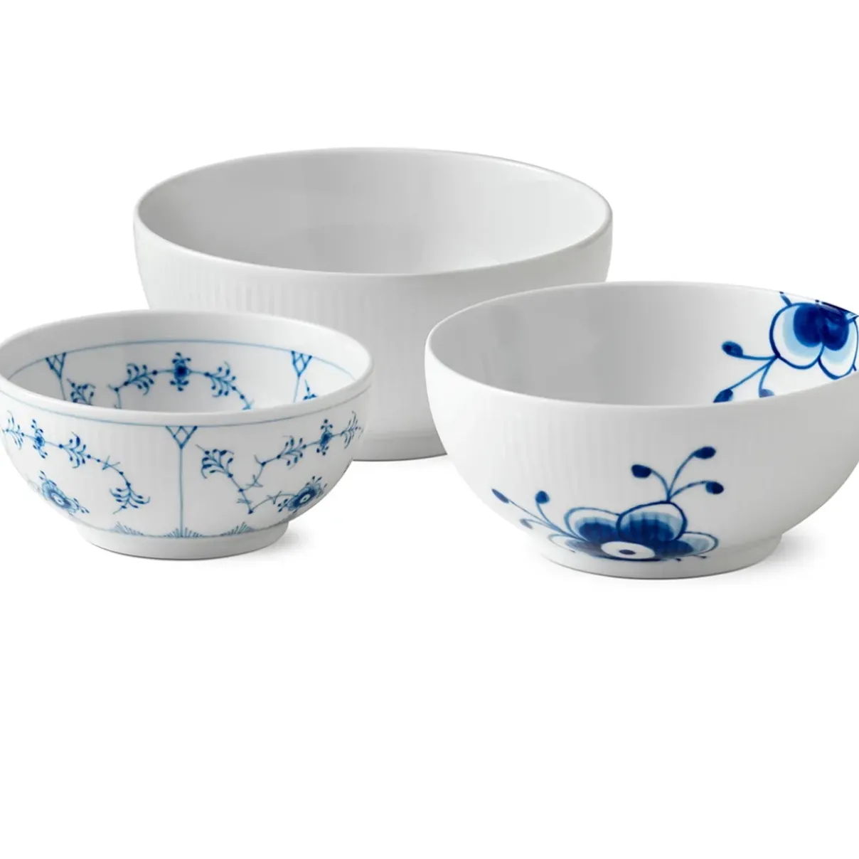 Royal Copenhagen Gifts With History|Snackskåle*Gifts With History skål, 13 cm, 15 cm, 18 cm, 3 stk.