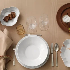 Royal Copenhagen Hvid Elements|Dybe Tallerkener*Hvid Elements dyb tallerken, 25 cm