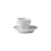 Royal Copenhagen Hvid Elements|Kaffekopper*Hvid Elements espressokop og underkop, 9 cl