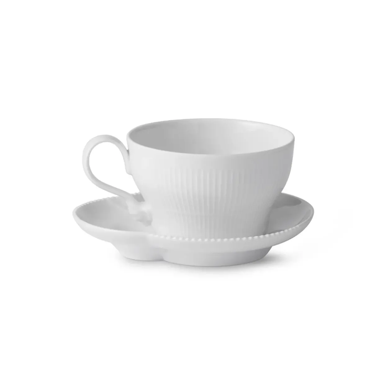 Royal Copenhagen Hvid Elements|Tekopper*Hvid Elements kop og underkop, 26 cl
