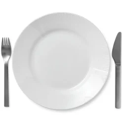 Royal Copenhagen Hvid Elements|Middagstallerkener*Hvid Elements tallerken, 26 cm