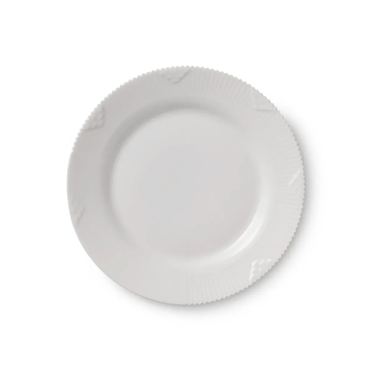Royal Copenhagen Hvid Elements|Desserttallerkener*Hvid Elements tallerken, 19 cm