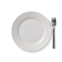 Royal Copenhagen Hvid Elements|Desserttallerkener*Hvid Elements tallerken, 19 cm