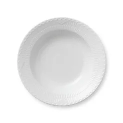 Royal Copenhagen Hvid Halvblonde|Dybe Tallerkener*Hvid Halvblonde dyb tallerken, 21 cm