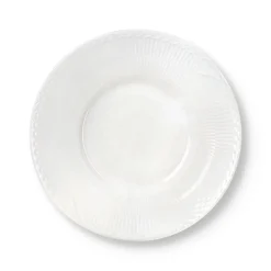 Royal Copenhagen Hvid Halvblonde|Dybe Tallerkener*Hvid Halvblonde dyb tallerken, 24 cm
