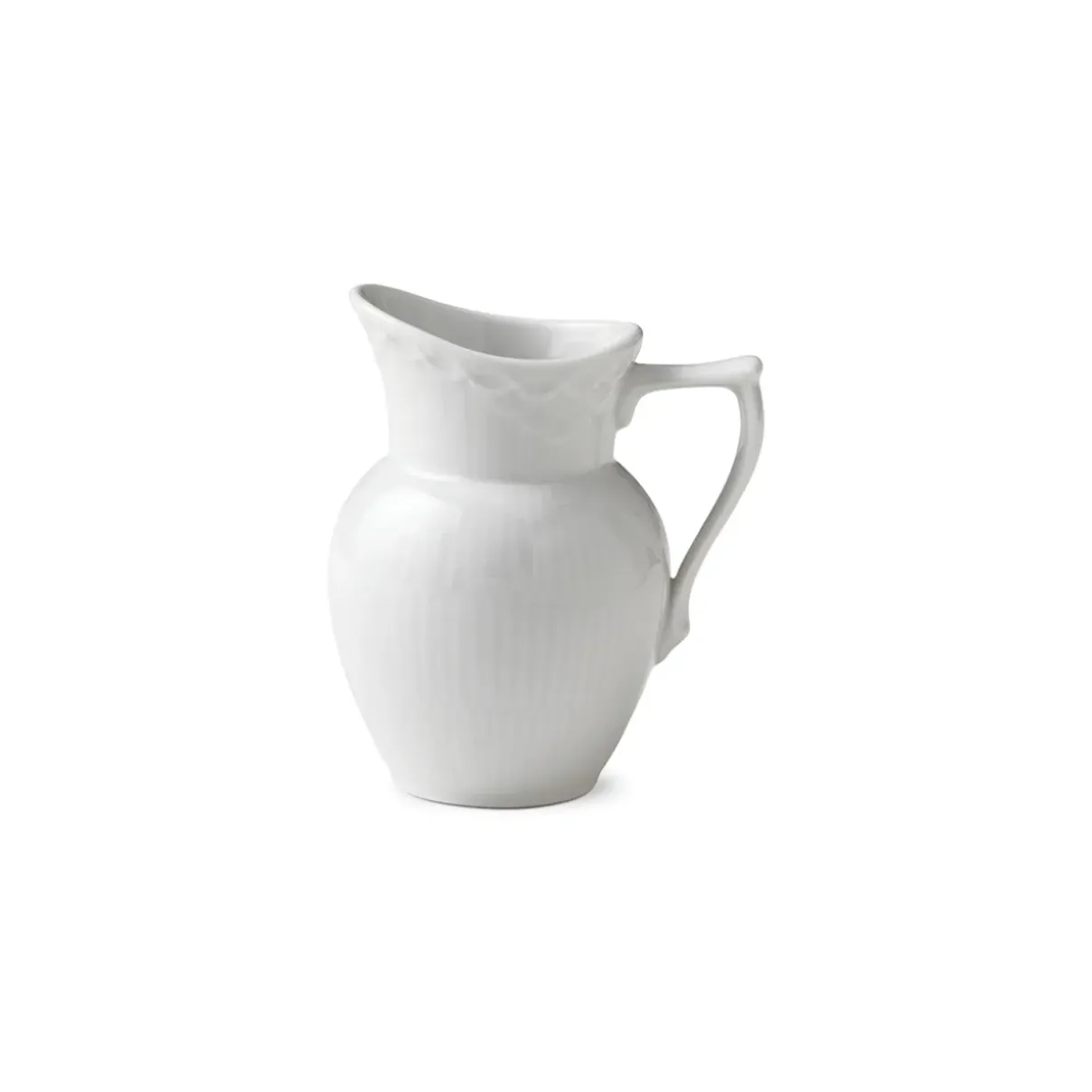 Royal Copenhagen Hvid Halvblonde|Kander*Hvid Halvblonde flødekande, 17 cl
