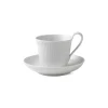Royal Copenhagen Hvid Halvblonde|Kaffekopper*Hvid Halvblonde højhankskop og underkop, 24 cl