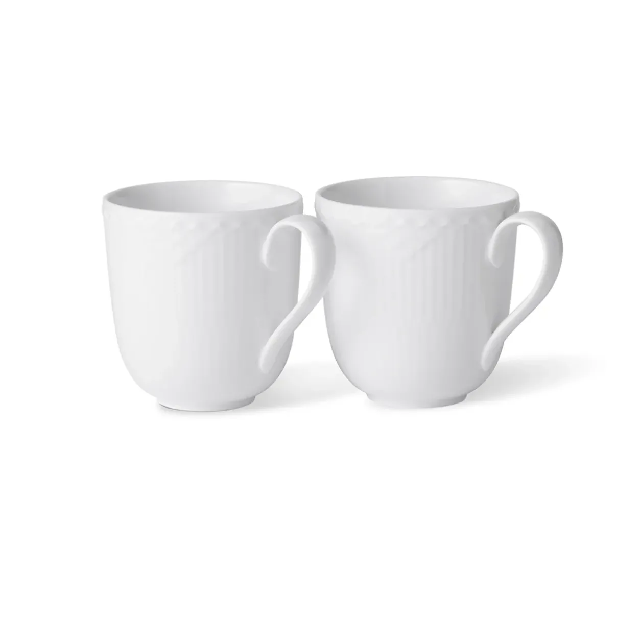 Royal Copenhagen Hvid Halvblonde|Kaffekopper*Hvid Halvblonde kop, 37 cl, 2 stk.