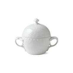 Royal Copenhagen Hvid Halvblonde*Hvid Halvblonde skål med låg, 20 cl