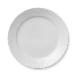 Royal Copenhagen Hvid Halvblonde|Middagstallerkener*Hvid Halvblonde tallerken, 25 cm