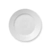 Royal Copenhagen Hvid Halvblonde|Desserttallerkener*Hvid Halvblonde tallerken, 19 cm