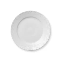 Royal Copenhagen Hvid Halvblonde|Desserttallerkener*Hvid Halvblonde tallerken, 19 cm