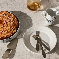 Royal Copenhagen Hvid Halvblonde|Desserttallerkener*Hvid Halvblonde tallerken, 19 cm