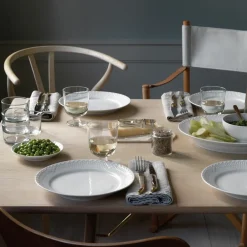 Royal Copenhagen Hvid Halvblonde|Middagstallerkener*Hvid Halvblonde tallerken, 27 cm