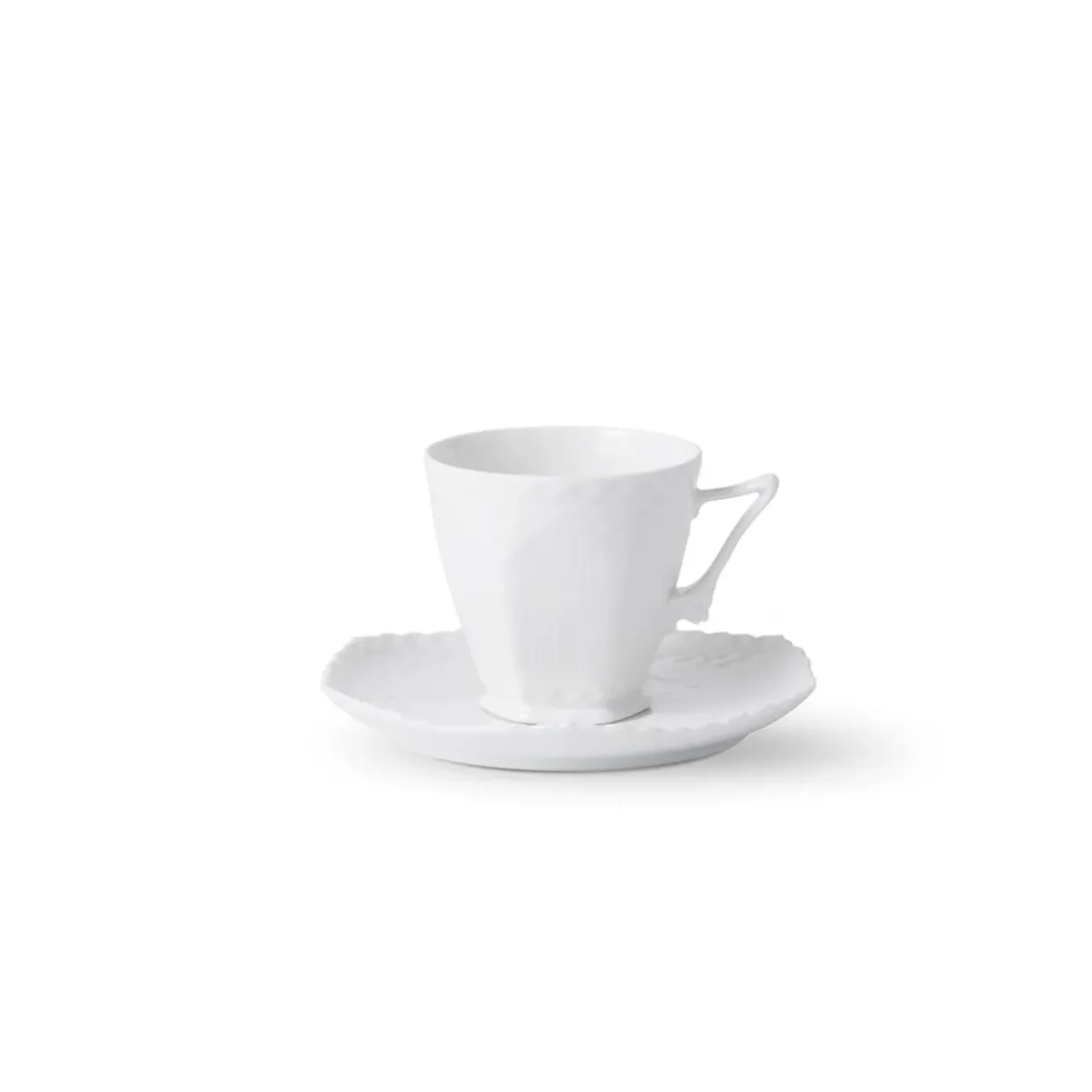Royal Copenhagen Eksklusive Steldele|Hvid Helblonde*Hvid Helblonde kop og underkop, 14 cl