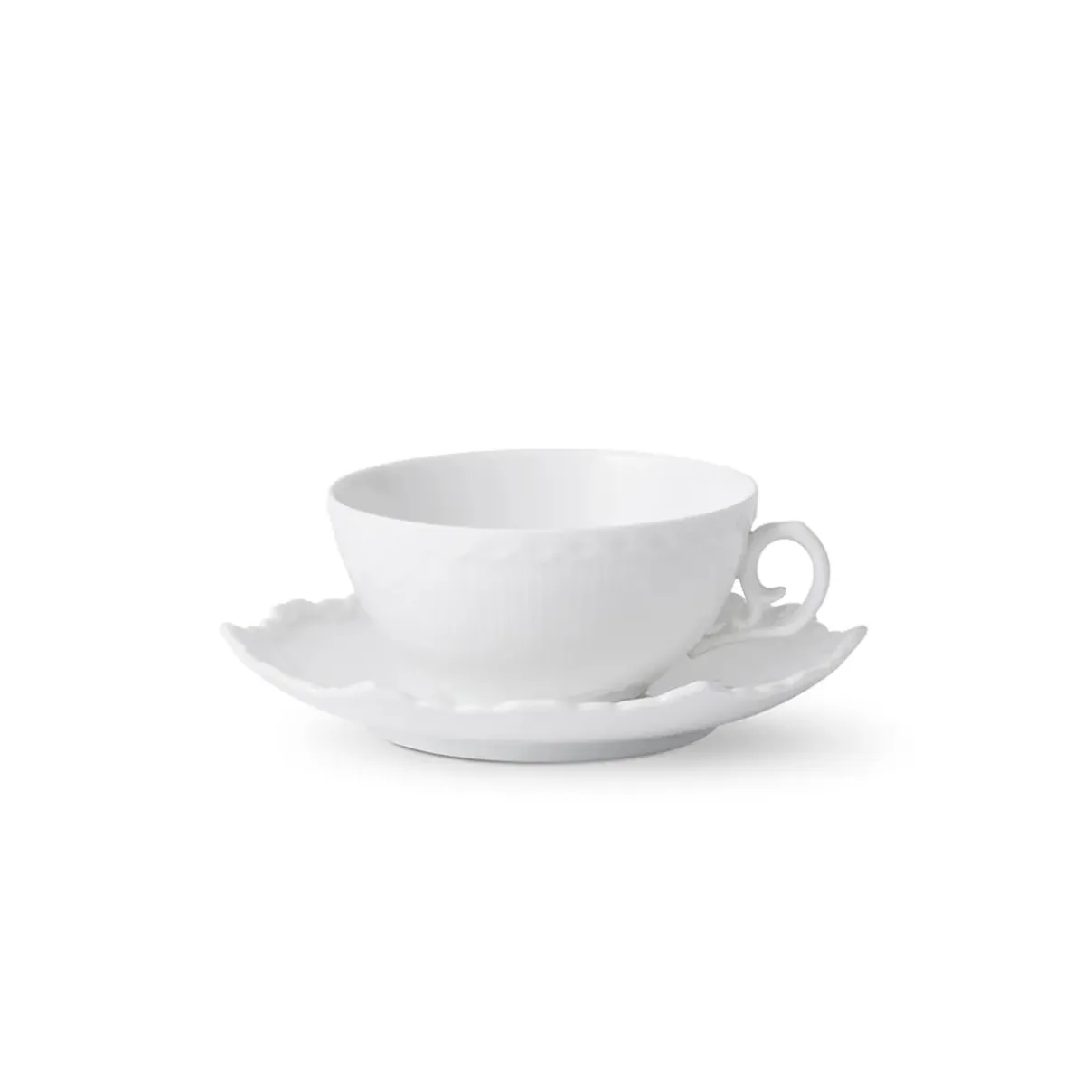 Royal Copenhagen Eksklusive Steldele|Hvid Helblonde*Hvid Helblonde kop og underkop, 22 cl