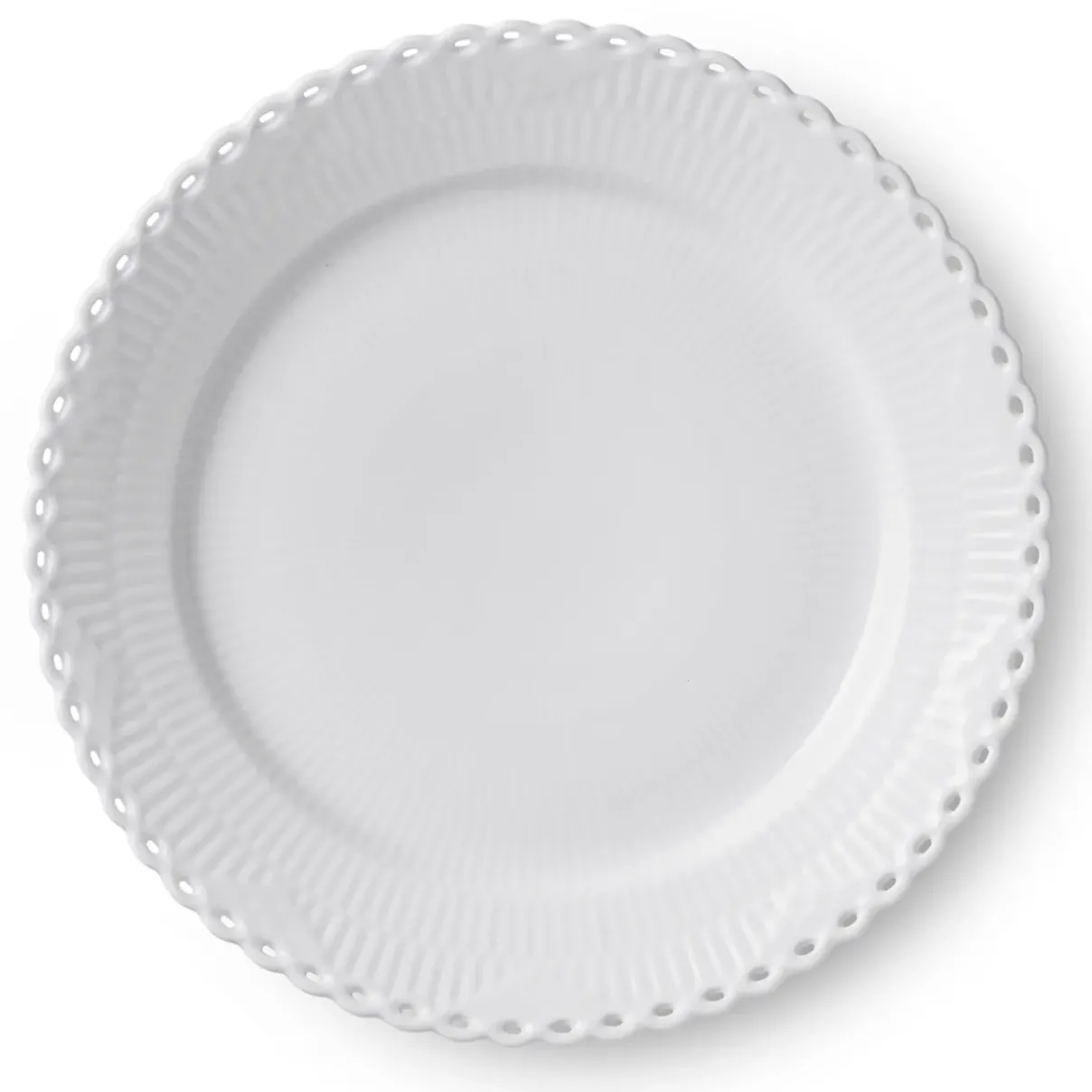 Royal Copenhagen Eksklusive Steldele|Hvid Helblonde*Hvid Helblonde tallerken, 27 cm