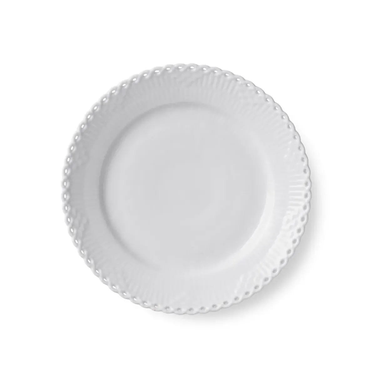Royal Copenhagen Eksklusive Steldele|Hvid Helblonde*Hvid Helblonde tallerken, 19 cm