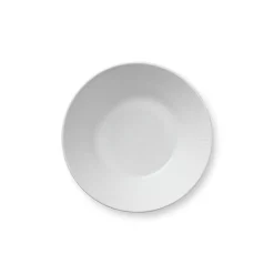 Royal Copenhagen Hvid Riflet|Dybe Tallerkener*Hvid Riflet dyb tallerken, 17 cm