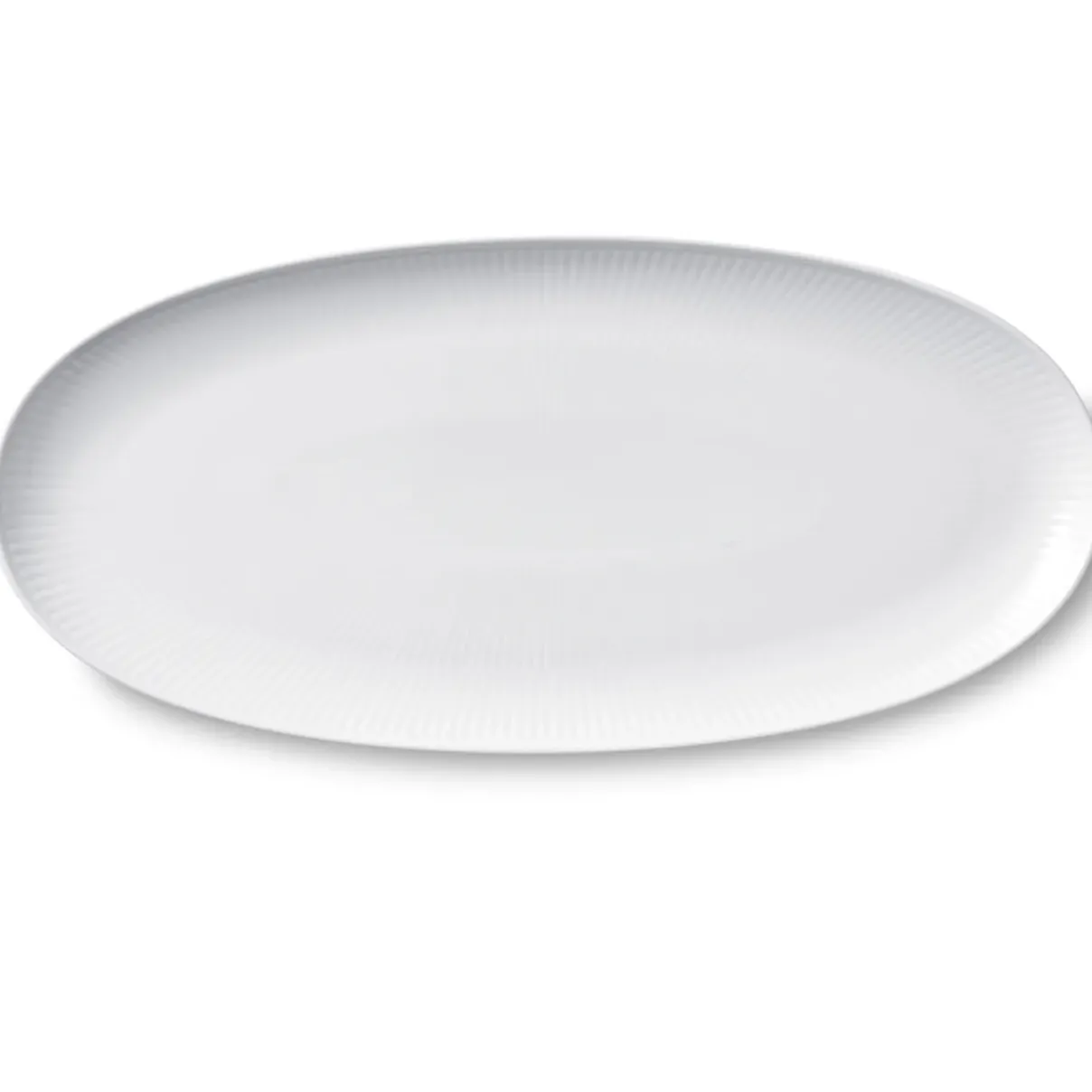 Royal Copenhagen Hvid Riflet|Fade*Hvid Riflet fad, 37 cm