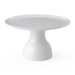 Royal Copenhagen Hvid Riflet|Kageopsats*Hvid Riflet fad på fod, 20 cm