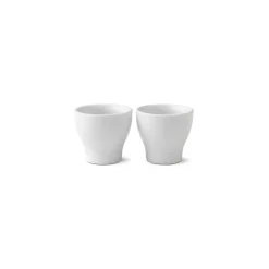 Royal Copenhagen Hvid Riflet|Æggebægre*Hvid Riflet æggebæger, 4,8 cm, 2 stk.
