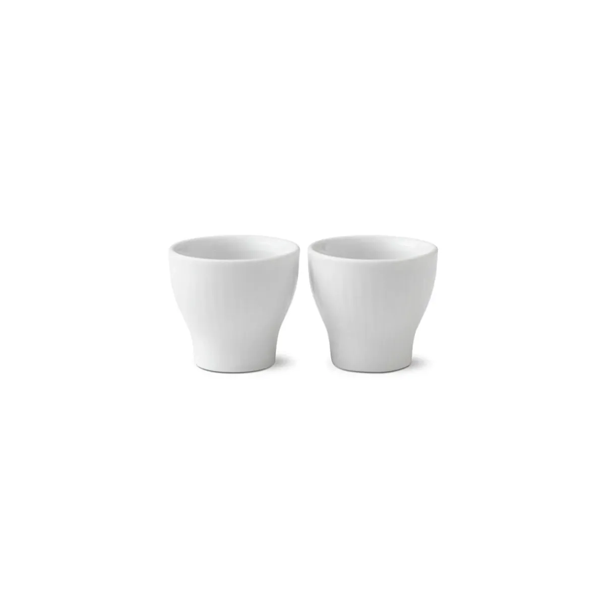 Royal Copenhagen Hvid Riflet|Æggebægre*Hvid Riflet æggebæger, 4,8 cm, 2 stk.
