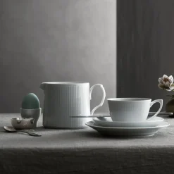 Royal Copenhagen Hvid Riflet|Æggebægre*Hvid Riflet æggebæger, 4,8 cm, 2 stk.