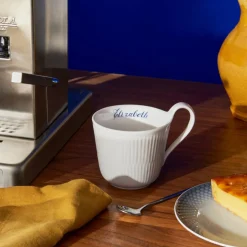 Royal Copenhagen Hvid Riflet|Kaffekopper*Hvid Riflet højhankskop, , 33 cl Bespoke