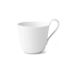 Royal Copenhagen Hvid Riflet|Kaffekopper*Hvid Riflet højhankskop, 33 cl