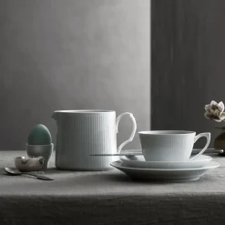 Royal Copenhagen Hvid Riflet|Sovseskåle Og -Kander*Hvid Riflet kande, 70 cl