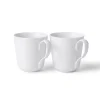 Royal Copenhagen Hvid Riflet|Kaffekopper*Hvid Riflet kop, 28 cl, 2 stk.