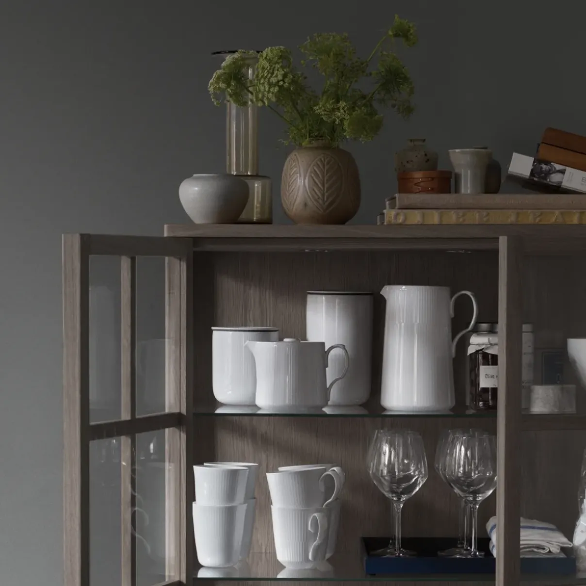 Royal Copenhagen Hvid Riflet|Kaffekopper*Hvid Riflet kop, 38 cl, 2 stk.