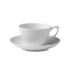 Royal Copenhagen Hvid Riflet|Kaffekopper*Hvid Riflet kop og underkop, 28 cl