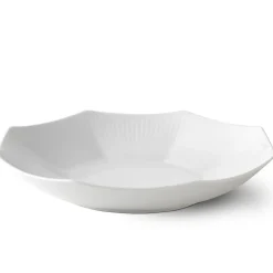 Royal Copenhagen Hvid Riflet*Hvid Riflet ottekantet skål, 25 cm