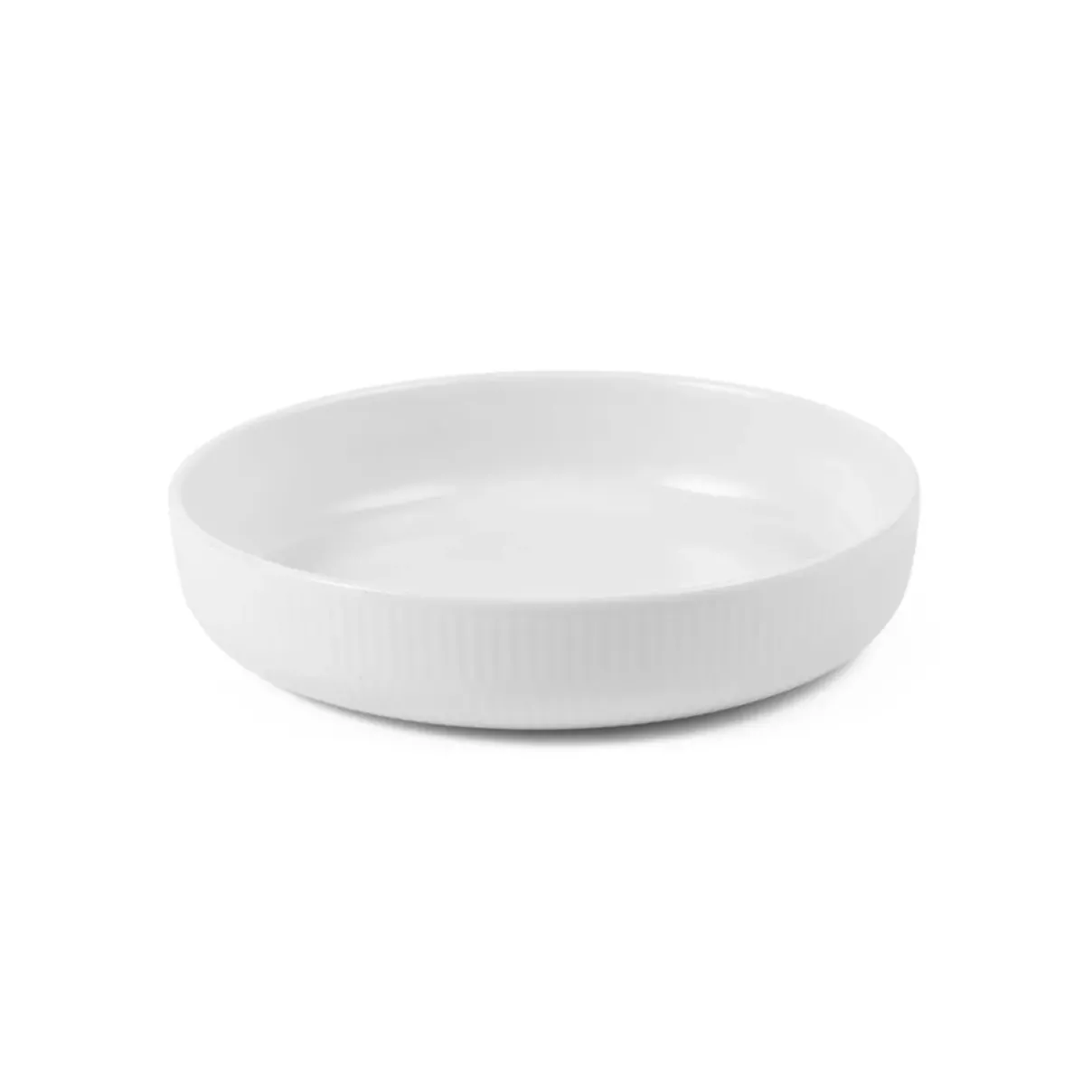 Royal Copenhagen Hvid Riflet|Ovnfaste Fade*Hvid Riflet ovnfast fad, 18,5 cm
