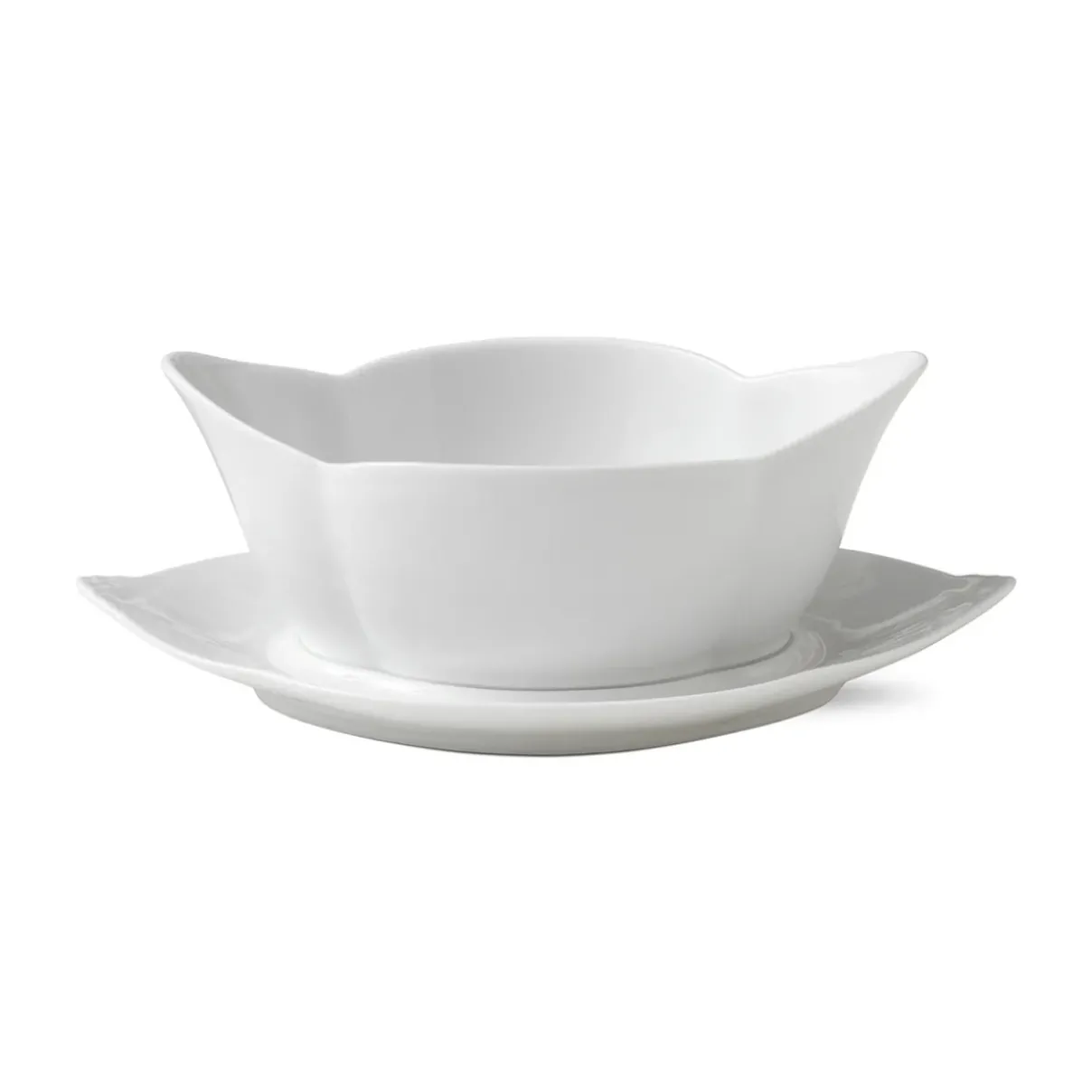 Royal Copenhagen Hvid Riflet|Sovseskåle Og -Kander*Hvid Riflet sauceskål, 55 cl