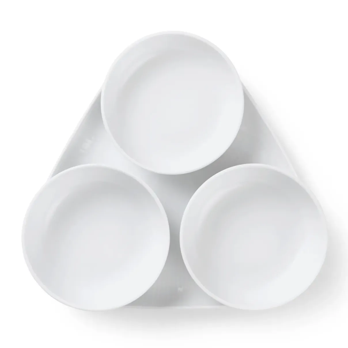 Royal Copenhagen Hvid Riflet|Snackskåle*serveringssæt, 24,5 cm, 4 stk. Hvid Riflet