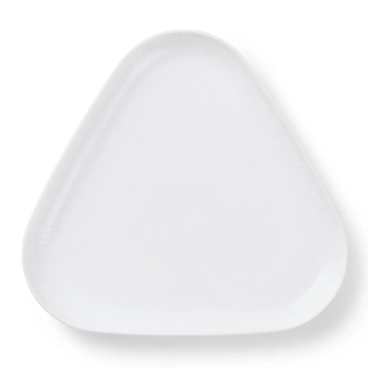Royal Copenhagen Hvid Riflet|Snackskåle*serveringssæt, 24,5 cm, 4 stk. Hvid Riflet