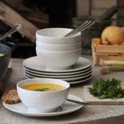 Royal Copenhagen Hvid Riflet|Snackskåle*Hvid Riflet skål, 73 cl