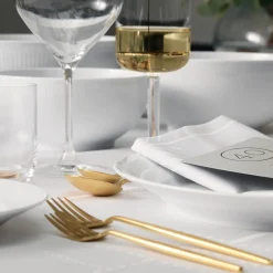 Royal Copenhagen Hvid Riflet|Salatskåle*Hvid Riflet skål, 180 cl