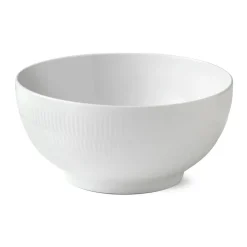 Royal Copenhagen Hvid Riflet|Salatskåle*Hvid Riflet skål, 310 cl