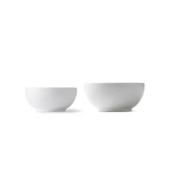 Royal Copenhagen Hvid Riflet|Snackskåle*Hvid Riflet skål, 24 cl, 47 cl, 2 stk.